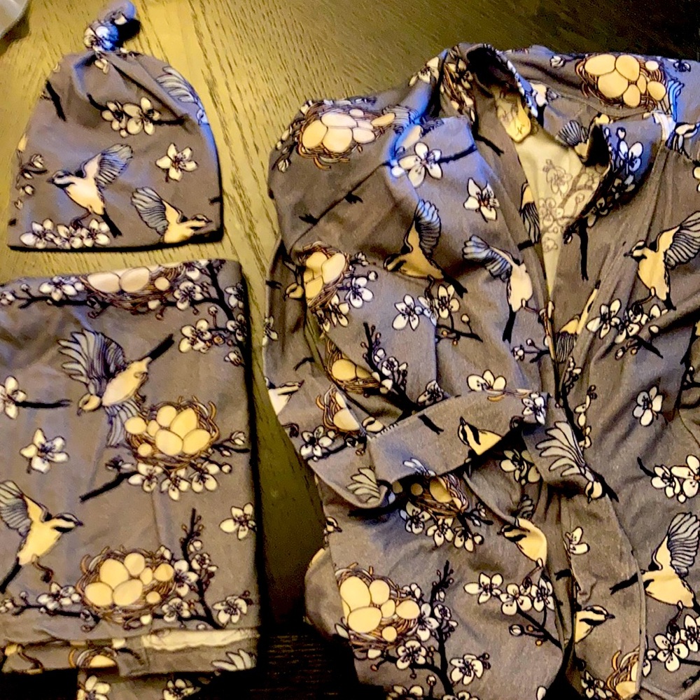 Handmade Baby Swaddle/Matching Mom Robe
